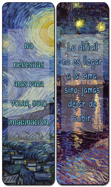 Creanoso Spanish Wisdom Quotes Bookmarks (60-Pack) - Premium Quality Gift Ideas for Children, Teens, & Adults for All Occasions - Stocking Stuffers Party Favor & Giveaways