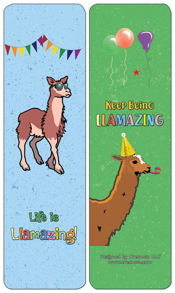 Creanoso Llama Bookmarks - Stocking Stuffers Premium Quality Gift Ideas - Unique Party Favors