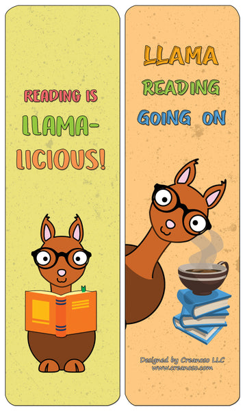 Creanoso Llama Bookmarks - Stocking Stuffers Premium Quality Gift Ideas - Unique Party Favors
