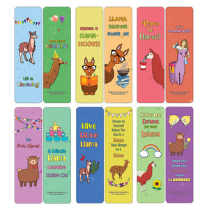 Creanoso Llama Bookmarks (60-Pack) - Premium Quality Gift Ideas for Children, Teens, & Adults for All Occasions - Stocking Stuffers Party Favor & Giveaways
