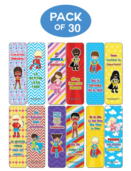 Creanoso Spanish Superhero Character Matters Bookmarks - Premium Gifts and Stocking Stuffers