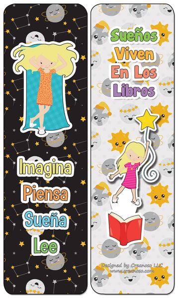 Creanoso Spanish Cute Bookmarks for Books - Inspiring Spanish Book Saying and Quotes