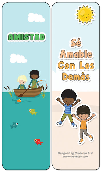 Creanoso Spanish Cute Bookmarks for Books - Inspiring Spanish Book Saying and Quotes