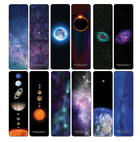 Creanoso Galaxy Bookmarks Series 3 - Colorful & Unique Outer Space Design