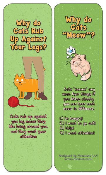 Creanoso Why Cats Do That Bookmarks (60-Pack) - Premium Quality Gift Ideas for Children, Teens, & Adults for All Occasions - Stocking Stuffers Party Favor & Giveaways