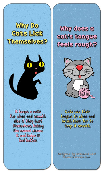 Creanoso Why Cats Do That Bookmarks (60-Pack) - Premium Quality Gift Ideas for Children, Teens, & Adults for All Occasions - Stocking Stuffers Party Favor & Giveaways
