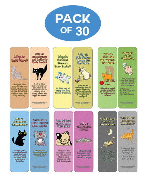 Creanoso Why Cats Do That Bookmarks - Premium Gift Set Cards