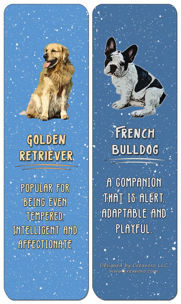 Creanoso Dog Breeds and Characteristics Bookmarks - Premium Gift Set