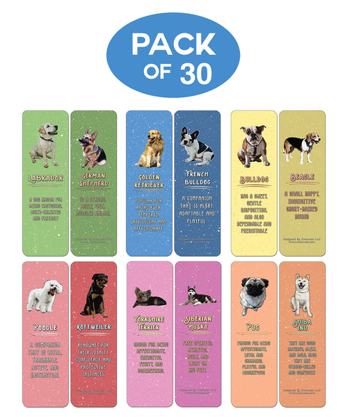 Creanoso Dog Breeds and Characteristics Bookmarks - Premium Gift Set