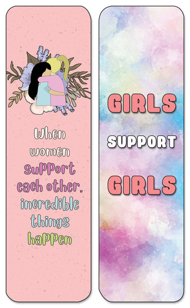 Creanoso Women Supporting Women Quotes Bookmarks Cards - Premium Gift Set
