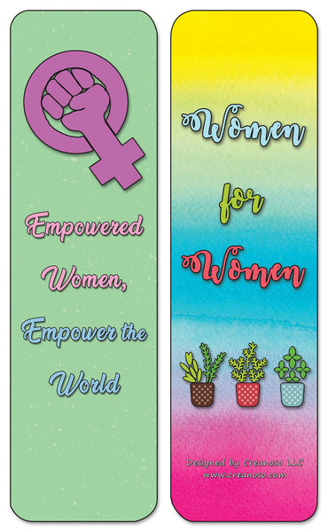 Creanoso Women Supporting Women Quotes Bookmarks Cards - Premium Gift Set