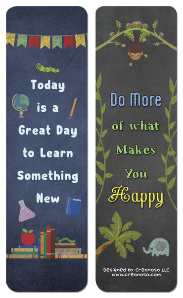 Creanoso Colorful  Motivational Positive Encouragement Bookmarks - Gift Set