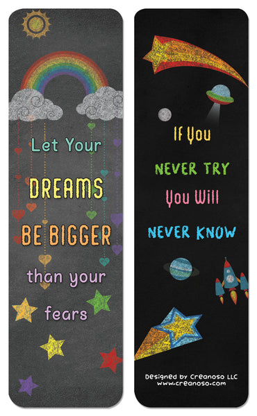 Creanoso Colorful  Motivational Positive Encouragement Bookmarks - Gift Set