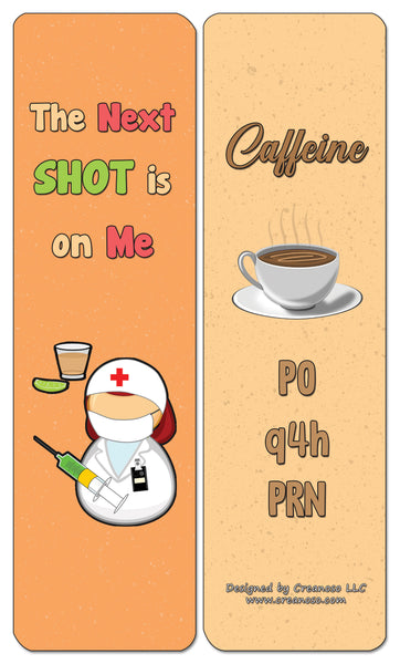 Creanoso Funny Nurse Bookmarks Cards - Premium Gift Set