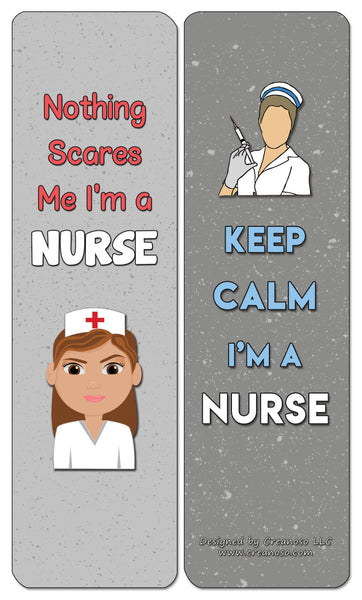 Creanoso Funny Nurse Bookmarks Cards - Premium Gift Set