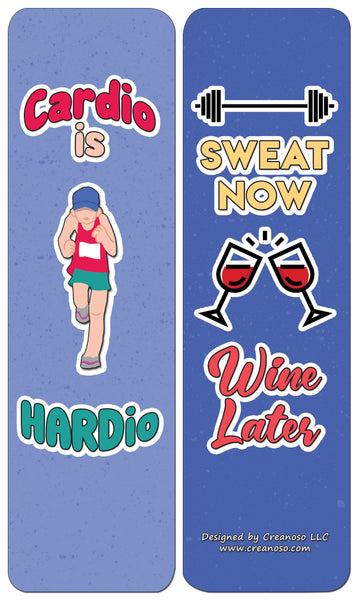 Creanoso Funny Work Out Bookmarks - Premium Gift Set