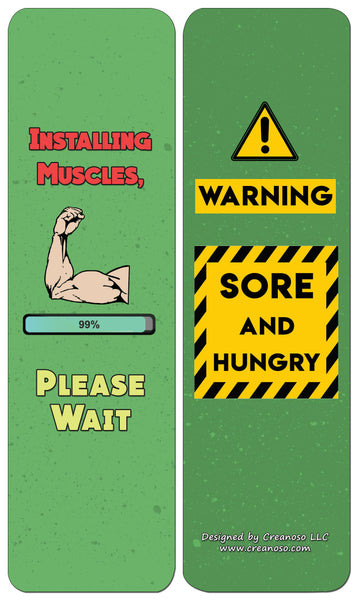 Creanoso Funny Work Out Bookmarks - Premium Gift Set