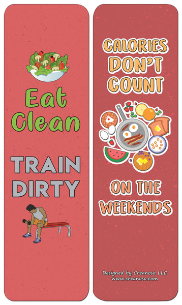 Creanoso Funny Work Out Bookmarks - Premium Gift Set