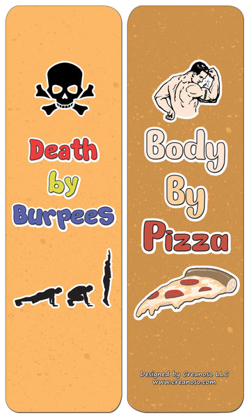Creanoso Funny Work Out Bookmarks - Premium Gift Set