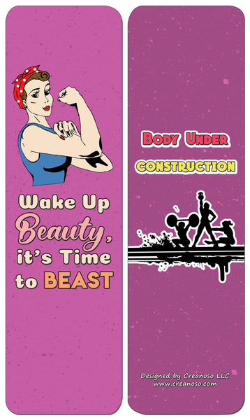 Creanoso Funny Work Out Bookmarks - Premium Gift Set