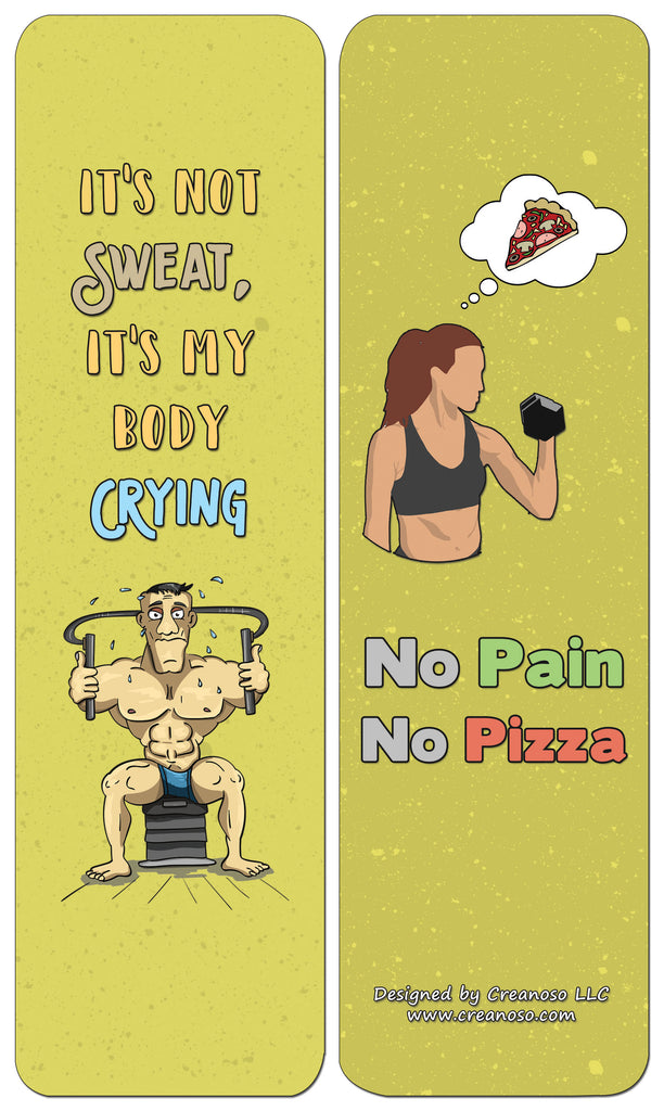 Creanoso Funny Work Out Bookmarks - Premium Gift Set
