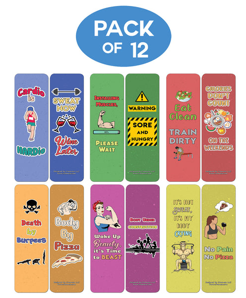 Creanoso Funny Work Out Bookmarks - Premium Gift Set