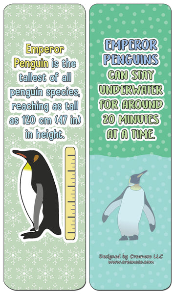 Creanoso Penguin Bookmarks (30-Pack) - Assorted Designs for Children - Classroom Reward Incentives for Students - Stocking Stuffers Party Favors & Giveaways for Teens & Adults