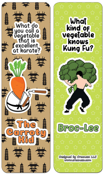 Creanoso Martial Arts Jokes Bookmarks - Funny Stocking Stuffers
