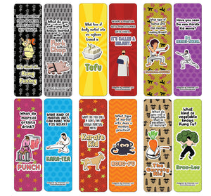 Creanoso Martial Arts Jokes Bookmarks - Funny Stocking Stuffers