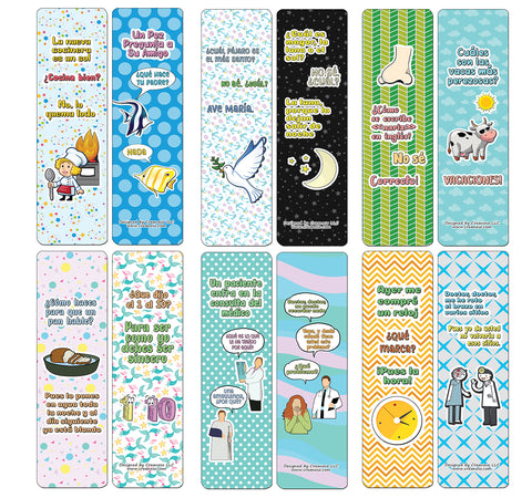 Creanoso Funny Spanish Jokes Bookmarks - Humorous Gift Set and Stocking Stuffers
