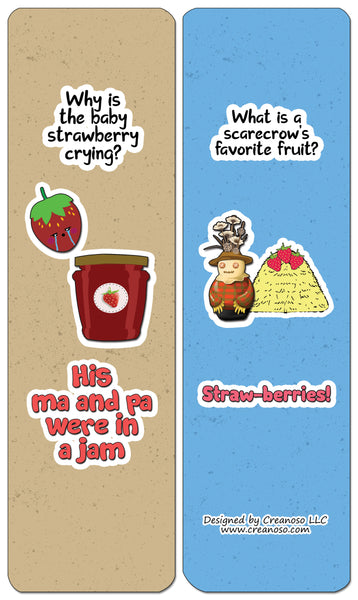 Creanoso Farm Jokes Bookmarks (30-Pack) - Classroom Reward Incentives for Students and Children - Stocking Stuffers Party Favors & Giveaways for Teens & Adults
