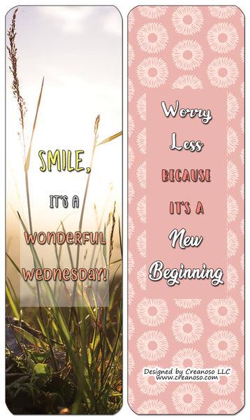 Creanoso Weekday Inspirations Bookmarks - Inspirational Stocking Stuffers