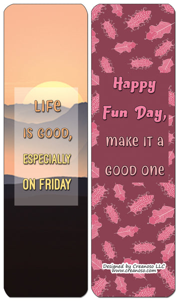 Creanoso Weekday Inspirations Bookmarks - Inspirational Stocking Stuffers