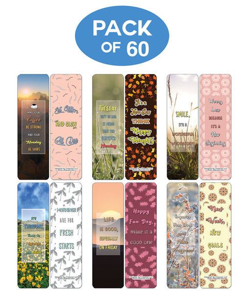 Creanoso Weekday Inspirations Bookmarks - Inspirational Stocking Stuffers