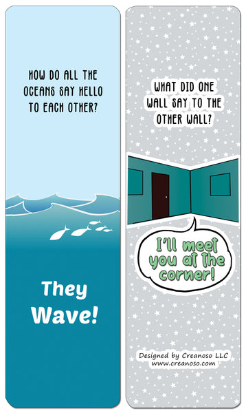 Creanoso Jokes for Kids Series Bookmarks Cards - Series 1 - Awesome and Funny Stocking Stuffers