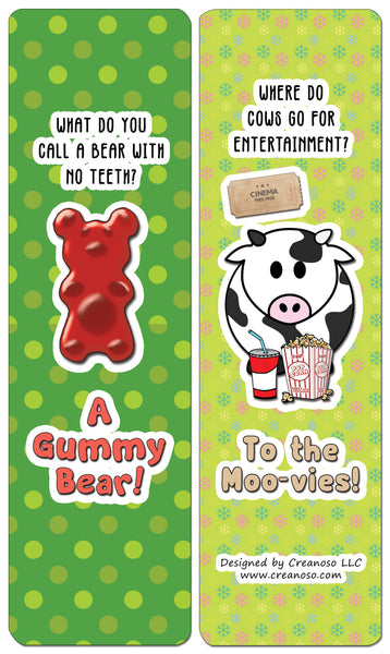 Creanoso Jokes for Kids Series Bookmarks Cards - Series 1 - Awesome and Funny Stocking Stuffers