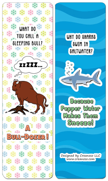 Creanoso Jokes for Kids Series Bookmarks Cards - Series 1 - Awesome and Funny Stocking Stuffers