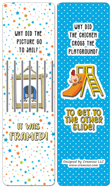 Creanoso Jokes for Kids Series Bookmarks Cards - Series 1 - Awesome and Funny Stocking Stuffers
