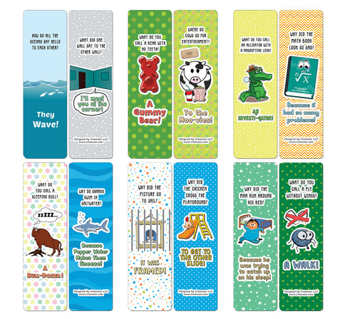 Creanoso Jokes for Kids Series Bookmarks Cards - Series 1 - Awesome and Funny Stocking Stuffers