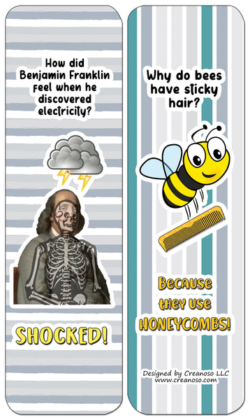 Creanoso Jokes for Kids Series Bookmarks Cards - Series 2 - Funny Stocking Stuffers and Gift Ideas