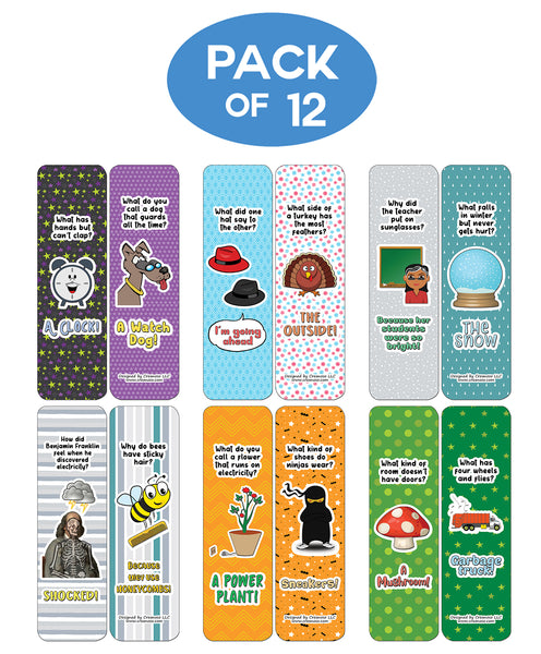 Creanoso Jokes for Kids Series Bookmarks Cards - Series 2 - Funny Stocking Stuffers and Gift Ideas