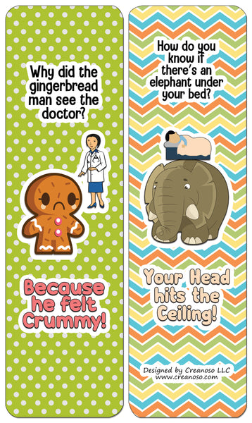 Creanoso Jokes for Kids Series Bookmarks Cards - Series 3 - Funny Gift Ideas and Stocking Stuffers