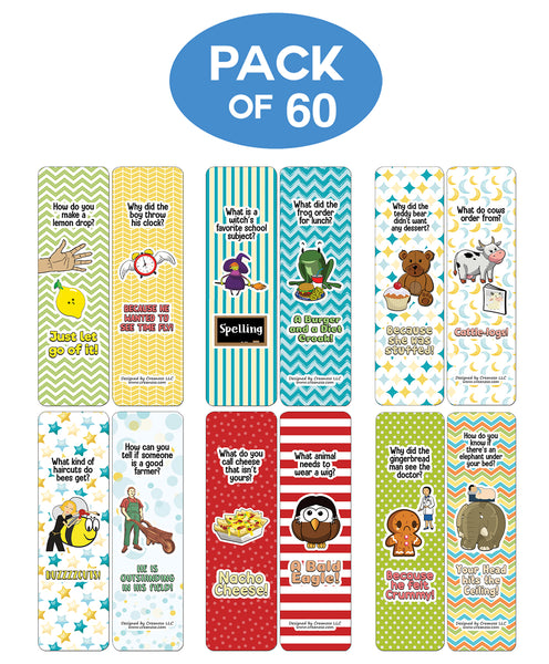 Creanoso Jokes for Kids Series Bookmarks Cards - Series 3 - Funny Gift Ideas and Stocking Stuffers