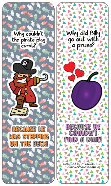 Creanoso Jokes for Kids Series Bookmarks Cards - Series 4 - Stocking Stuffers and Funny Gift Cards (12-Pack)