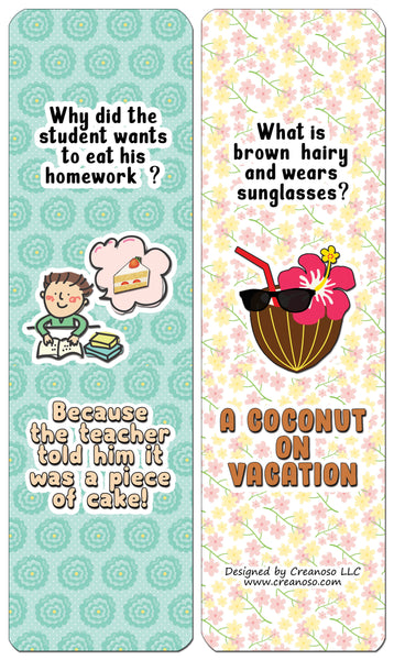 Creanoso Jokes for Kids Series Bookmarks Cards - Series 5 - Funny Stocking Stuffers for Children (12-Pack)