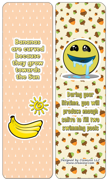 Creanoso Funny Facts Bookmarks - Series 1 - Stocking Stuffers Premium Quality Gift Ideas - DIY Kit