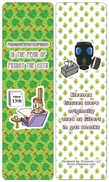 Creanoso Funny Facts Bookmarks - Series 3 (60-Pack) - Premium Quality Gift Ideas for Children, Teens, & Adults for All Occasions - Stocking Stuffers Party Favor & Giveaways
