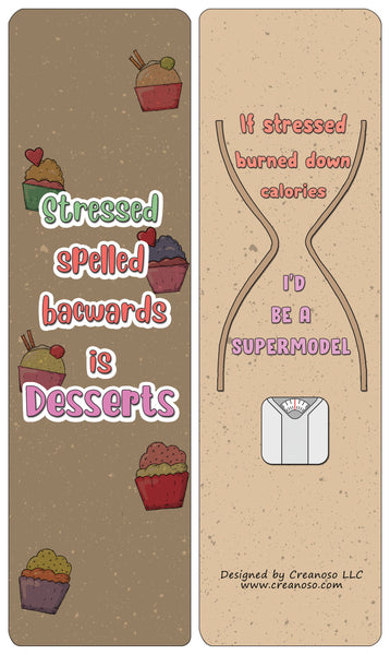 Creanoso Funny Stress Quotes Bookmarks (30-Pack) - Classroom Reward Incentives for Students and Children - Stocking Stuffers Party Favors & Giveaways for Teens & Adults