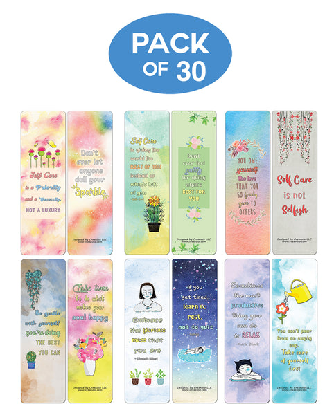 Creanoso Self Love Quotes Bookmarks - Stocking Stuffers Gifts for Bookworms - Party Favors