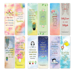 Creanoso Self Love Quotes Bookmarks - Stocking Stuffers Gifts for Bookworms - Party Favors